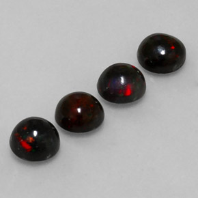 Achetez naturel ct multicolore opale noire gems, coupe roude, en provenance ethiopie chez gemselect. en stock, livraison internationale!