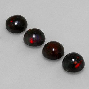 Achetez naturel ct multicolore opale noire gems, coupe roude, en provenance ethiopie chez gemselect. en stock, livraison internationale!