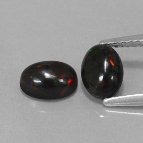 Achetez naturel ct multicolore opale noire gems, coupe ovale, en provenance ethiopie chez gemselect. en stock, livraison internationale!