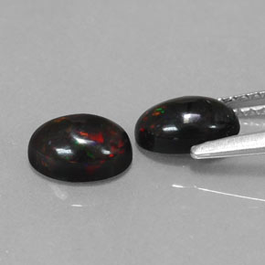 Achetez naturel ct multicolore opale noire gems, coupe ovale, en provenance ethiopie chez gemselect. en stock, livraison internationale!