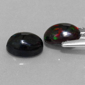 Achetez naturel ct multicolore opale noire gems, coupe ovale, en provenance ethiopie chez gemselect. en stock, livraison internationale!