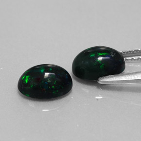Achetez naturel ct multicolore opale noire gems, coupe ovale, en provenance ethiopie chez gemselect. en stock, livraison internationale!