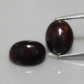 Achetez naturel ct multicolore opale noire gems, coupe ovale, en provenance ethiopie chez gemselect. en stock, livraison internationale!