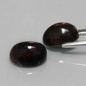 Achetez naturel ct multicolore opale noire gems, coupe ovale, en provenance ethiopie chez gemselect. en stock, livraison internationale!