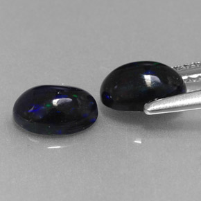 Achetez naturel ct multicolore opale noire gems, coupe ovale, en provenance ethiopie chez gemselect. en stock, livraison internationale!