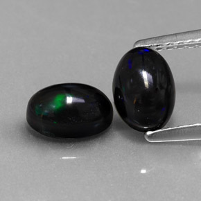Achetez naturel ct multicolore opale noire gems, coupe ovale, en provenance ethiopie chez gemselect. en stock, livraison internationale!