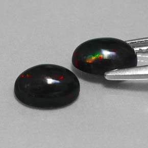 Achetez naturel ct multicolore opale noire gems, coupe ovale, en provenance ethiopie chez gemselect. en stock, livraison internationale!