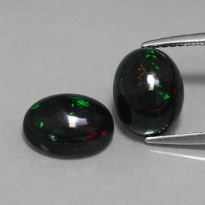 Achetez naturel ct multicolore opale noire gems, coupe ovale, en provenance ethiopie chez gemselect. en stock, livraison internationale!