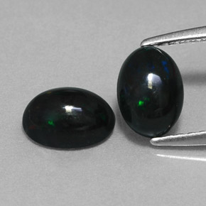 Achetez naturel ct multicolore opale noire gems, coupe ovale, en provenance ethiopie chez gemselect. en stock, livraison internationale!