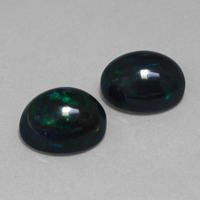 Achetez naturel ct multicolore opale noire gems, coupe ovale, en provenance ethiopie chez gemselect. en stock, livraison internationale!
