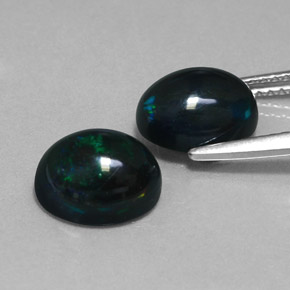 Achetez naturel ct multicolore opale noire gems, coupe ovale, en provenance ethiopie chez gemselect. en stock, livraison internationale!