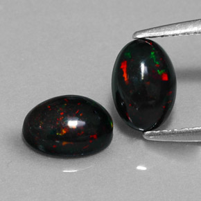 Achetez naturel ct multicolore opale noire gems, coupe ovale, en provenance ethiopie chez gemselect. en stock, livraison internationale!