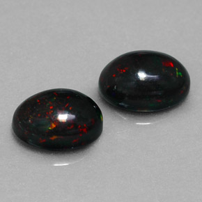 Achetez naturel ct multicolore opale noire gems, coupe ovale, en provenance ethiopie chez gemselect. en stock, livraison internationale!