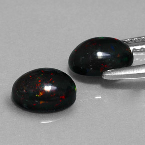 Achetez naturel ct multicolore opale noire gems, coupe ovale, en provenance ethiopie chez gemselect. en stock, livraison internationale!