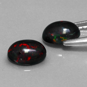 Achetez naturel ct multicolore opale noire gems, coupe ovale, en provenance ethiopie chez gemselect. en stock, livraison internationale!
