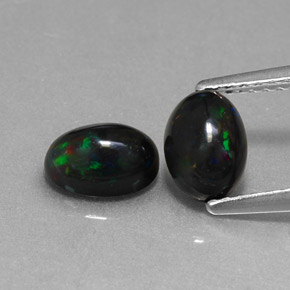Achetez naturel ct multicolore opale noire gems, coupe ovale, en provenance ethiopie chez gemselect. en stock, livraison internationale!