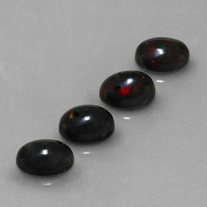 Achetez naturel ct multicolore opale noire gems, coupe ovale, en provenance ethiopie chez gemselect. en stock, livraison internationale!