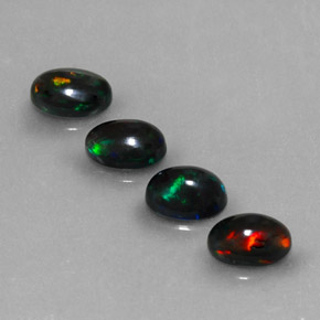 Achetez naturel ct multicolore opale noire gems, coupe ovale, en provenance ethiopie chez gemselect. en stock, livraison internationale!