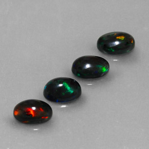 Achetez naturel ct multicolore opale noire gems, coupe ovale, en provenance ethiopie chez gemselect. en stock, livraison internationale!