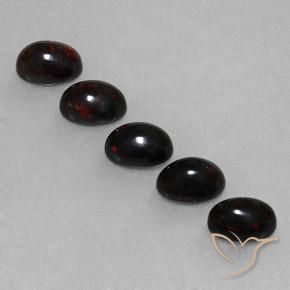 2.67ctw Naturel Multicolore Opale noire, ovale, Opaque