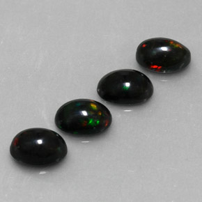 Achetez naturel ct multicolore opale noire gems, coupe ovale, en provenance ethiopie chez gemselect. en stock, livraison internationale!