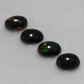 Achetez naturel ct multicolore opale noire gems, coupe ovale, en provenance ethiopie chez gemselect. en stock, livraison internationale!