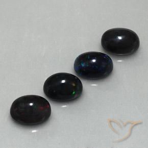 Shop natural 5.72ct Multicolore Opale noire gems, ovale, from Ethiopie at GemSelect. In stock, global shipping!