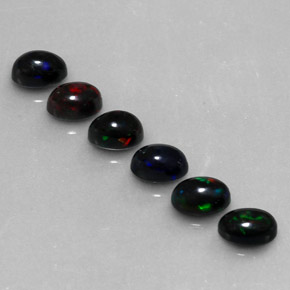 Achetez naturel ct multicolore opale noire gems, coupe ovale, en provenance ethiopie chez gemselect. en stock, livraison internationale!