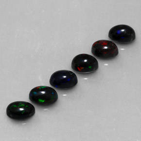 Achetez naturel ct multicolore opale noire gems, coupe ovale, en provenance ethiopie chez gemselect. en stock, livraison internationale!