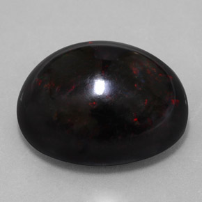 Opale noire multicolore naturelle coupe ovale, 20,04 ct, opaque