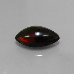 Opale noire multicolore naturelle marquise, 3,06 ct, opaque
