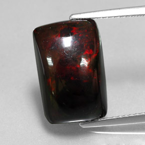 Opale noire multicolore naturelle baguette, 5,58 ct, opaque