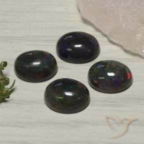 Shop natural 5.55ct Multicolore Opale noire gems, ovale, from Ethiopie at GemSelect. In stock, global shipping!