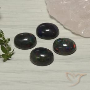 Shop natural 5.55ct Multicolore Opale noire gems, ovale, from Ethiopie at GemSelect. In stock, global shipping!