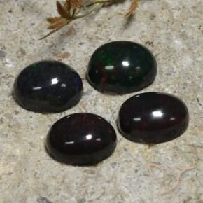 Shop natural 5.23ct Multicolore Opale noire gems, ovale, from Ethiopie at GemSelect. In stock, global shipping!