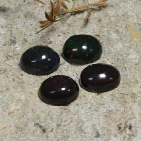 Shop natural 5.23ct Multicolore Opale noire gems, ovale, from Ethiopie at GemSelect. In stock, global shipping!