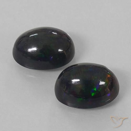 Shop natural 2.74ct Multicolore Opale noire gems, ovale, from Ethiopie at GemSelect. In stock, global shipping!