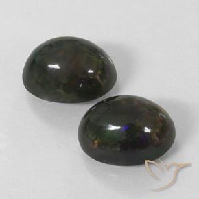 Shop natural 2.91ct Multicolore Opale noire gems, ovale, from Ethiopie at GemSelect. In stock, global shipping!