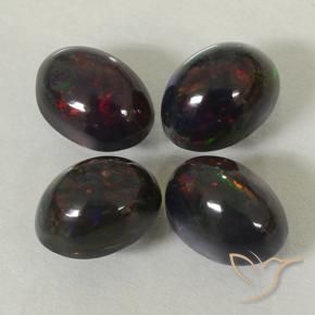 Shop natural 2.49ct Multicolore Opale noire gems, ovale, from Ethiopie at GemSelect. In stock, global shipping!