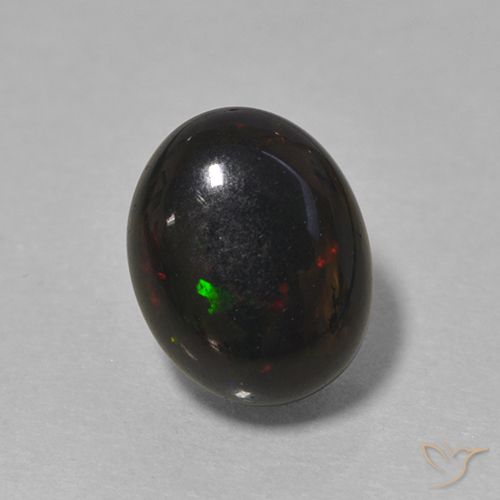 0.99ct Naturel Multicolore Opale noire, ovale, Opaque