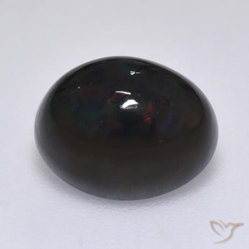 1.44ct Naturel Multicolore Opale noire, ovale, Opaque