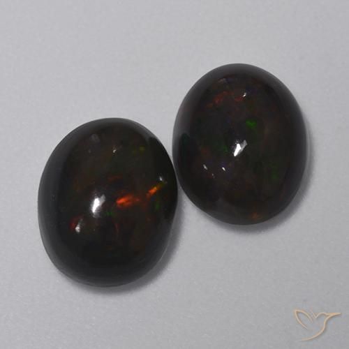 Shop natural 2.79ct Multicolore Opale noire gems, ovale, from Ethiopie at GemSelect. In stock, global shipping!