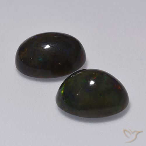 Shop natural 2.31ct Multicolore Opale noire gems, ovale, from Ethiopie at GemSelect. In stock, global shipping!