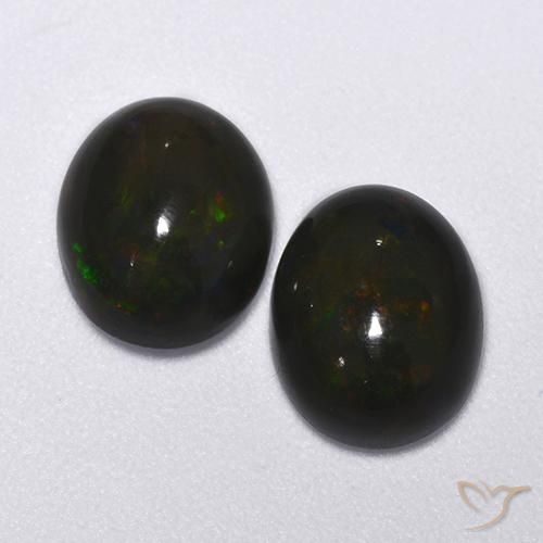 Shop natural 2.60ct Multicolore Opale noire gems, ovale, from Ethiopie at GemSelect. In stock, global shipping!