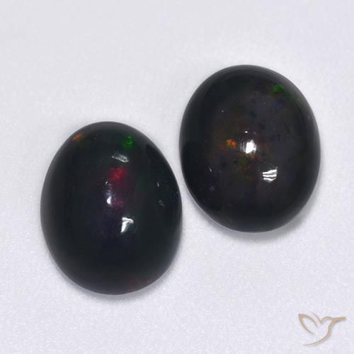 Shop natural 2.38ct Multicolore Opale noire gems, ovale, from Ethiopie at GemSelect. In stock, global shipping!