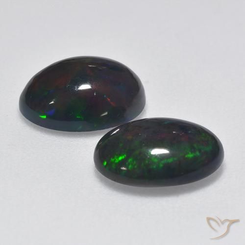 Shop natural 1.70ct Multicolore Opale noire gems, ovale, from Ethiopie at GemSelect. In stock, global shipping!