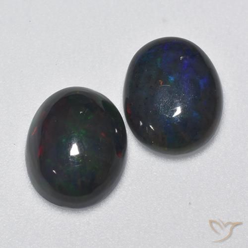 Shop natural 1.70ct Multicolore Opale noire gems, ovale, from Ethiopie at GemSelect. In stock, global shipping!