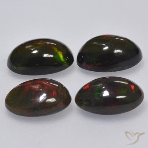 Shop natural 1.13ct Multicolore Opale noire gems, ovale, from Ethiopie at GemSelect. In stock, global shipping!
