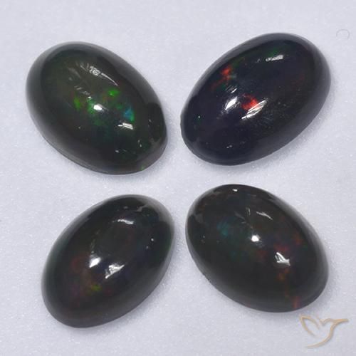 Shop natural 1.15ct Multicolore Opale noire gems, ovale, from Ethiopie at GemSelect. In stock, global shipping!