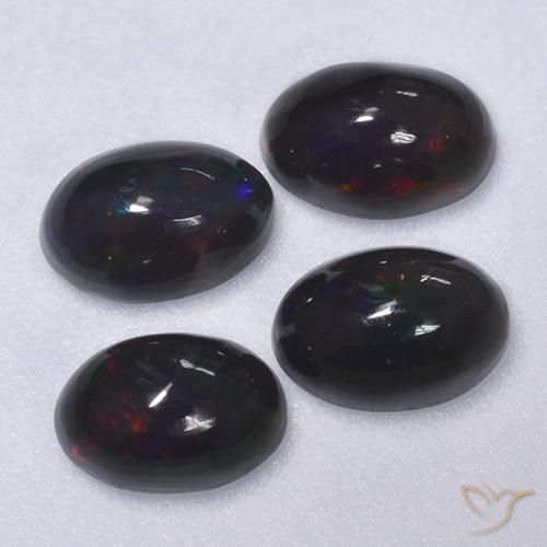 Shop natural 1.28ct Multicolore Opale noire gems, ovale, from Ethiopie at GemSelect. In stock, global shipping!